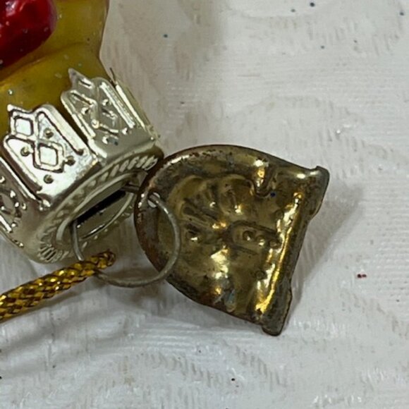 VTG Snowman Hand Blown Glass Glitter Christmas Tree Ornament 2"x3.25" - Picture 8 of 10